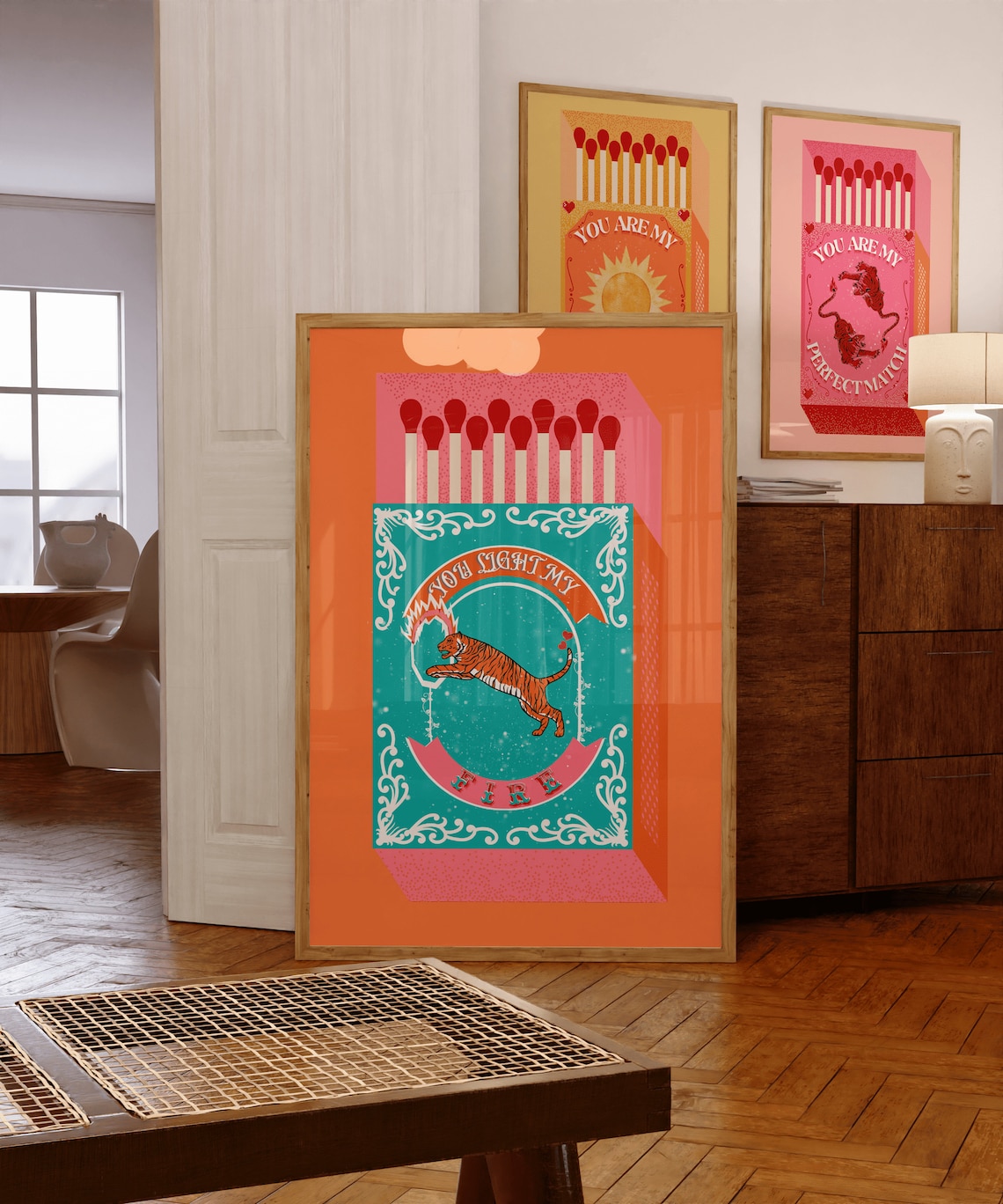Lighting Design Decor - You Light My Fire Orange Matchbox