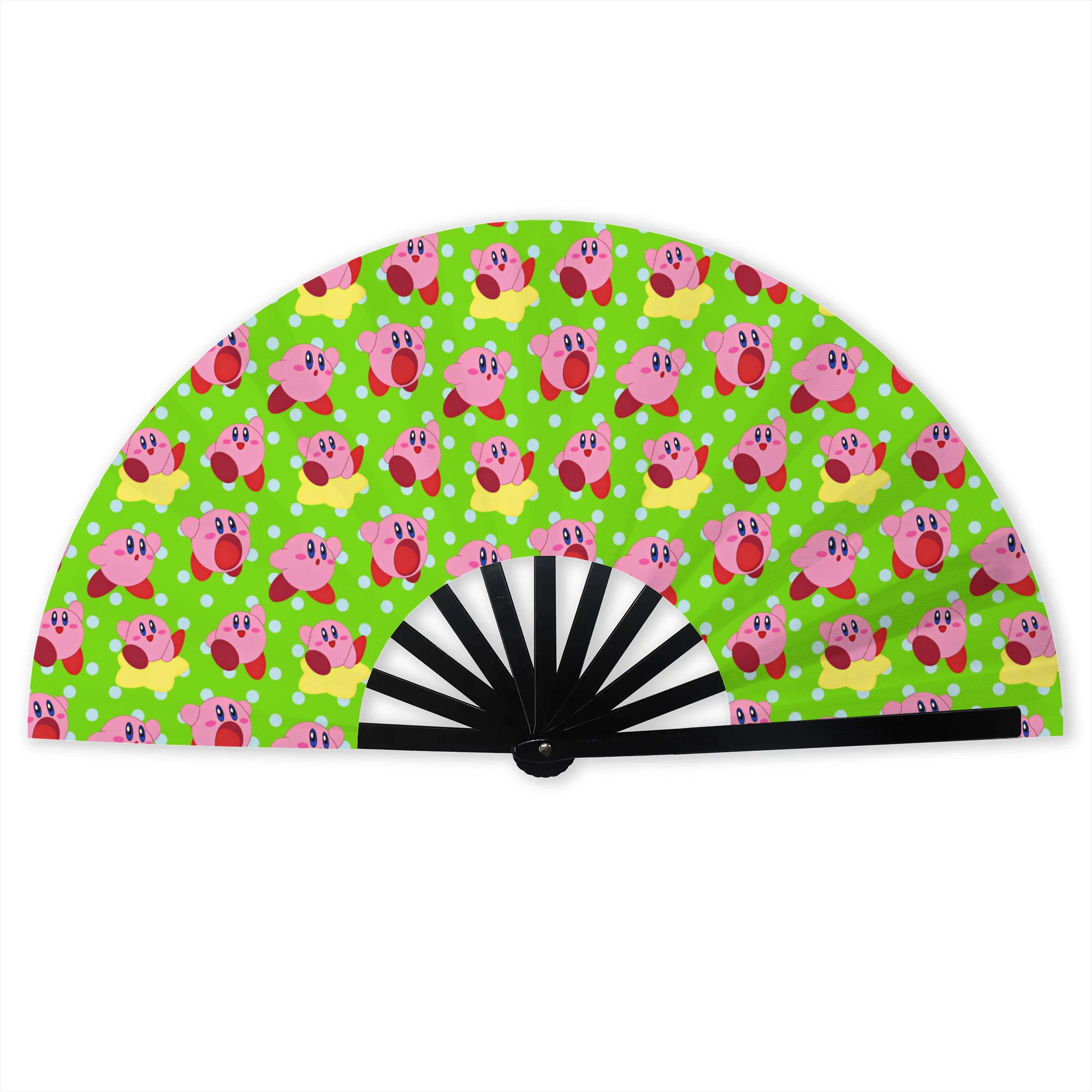 Decor Lighting Fans - Hellblauer Polka-Dot Kirby Traditioneller Faltfächer Orientalische