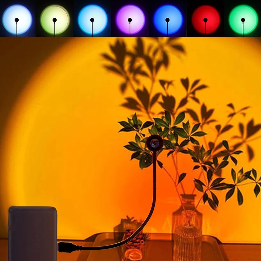 Sunset Lamp Projection - MeeToo USB Sunset Mood Lampe Led