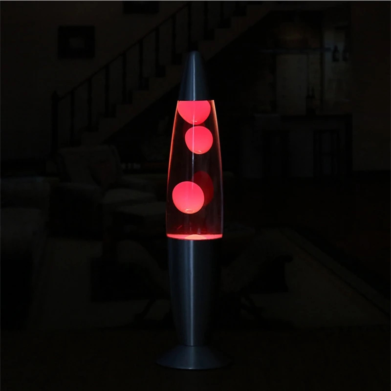 Lava Lamp Desktop - Quallen-Dekorationslampe, EU-Stecker, Metallsockel, vulkanisches Wachs, Lava-Nachtlicht