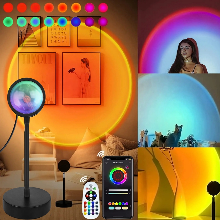 Sunset Lamp Projection - Smart Sunset Lampe Tuya LED Nachtlicht
