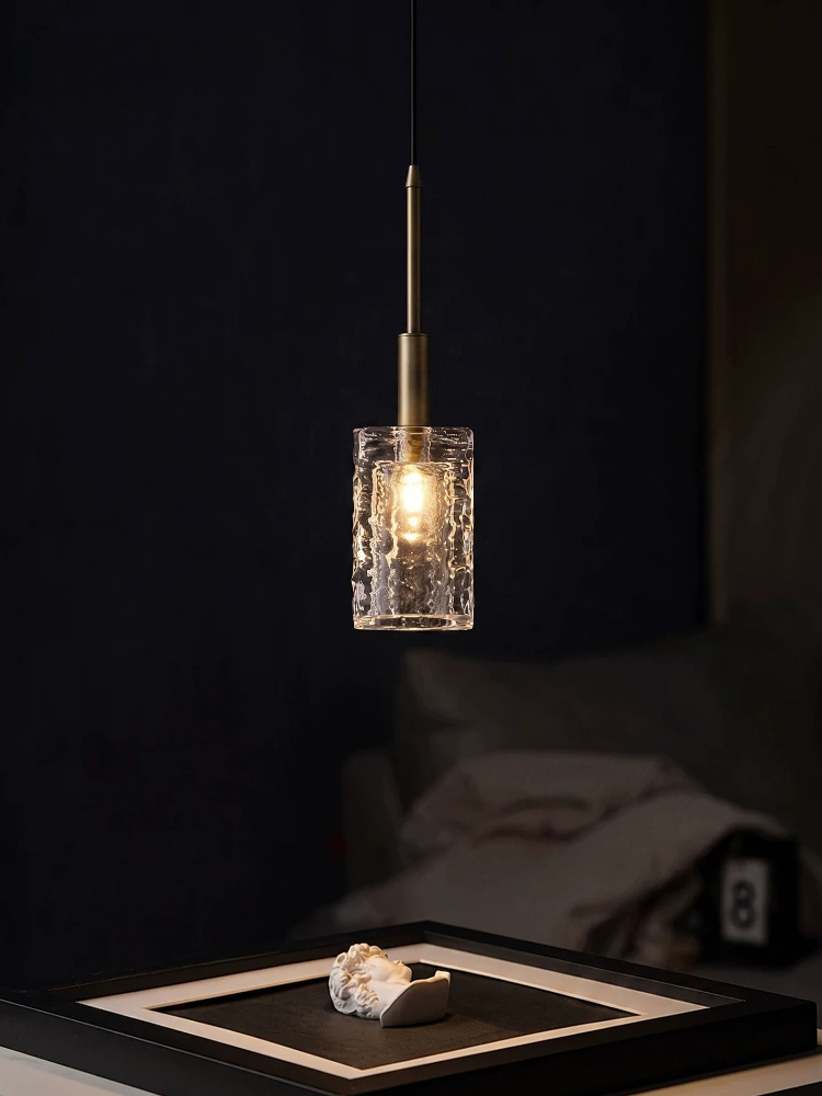 Lava Lamp Desktop - Moderne Kristall-Pendelleuchte in Gold, Kreative Nachttisch-Hängelampe,