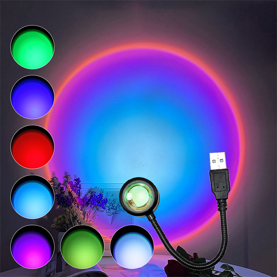 USB LED Sonnenuntergangs-Proje – Sunset Lamp Projection Bewertung und Preis