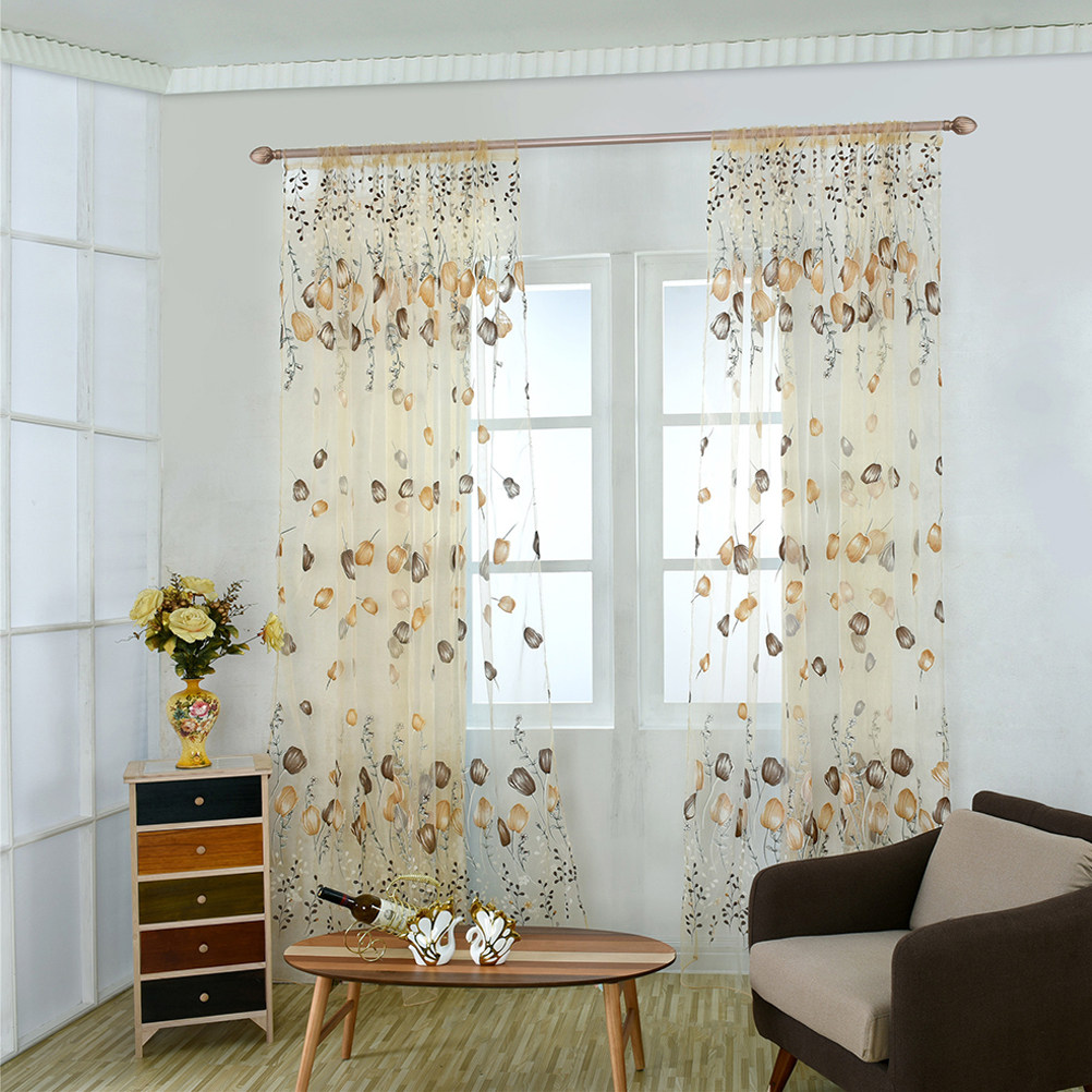 100x200cm Tulpen-Voile-Vorhäng – Kitchen Decor Lighting Bewertung und Preis