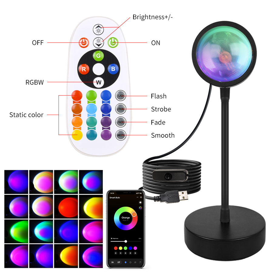Smart Sunset Lampe Tuya LED Na – Sunset Lamp Projection Bewertung und Preis