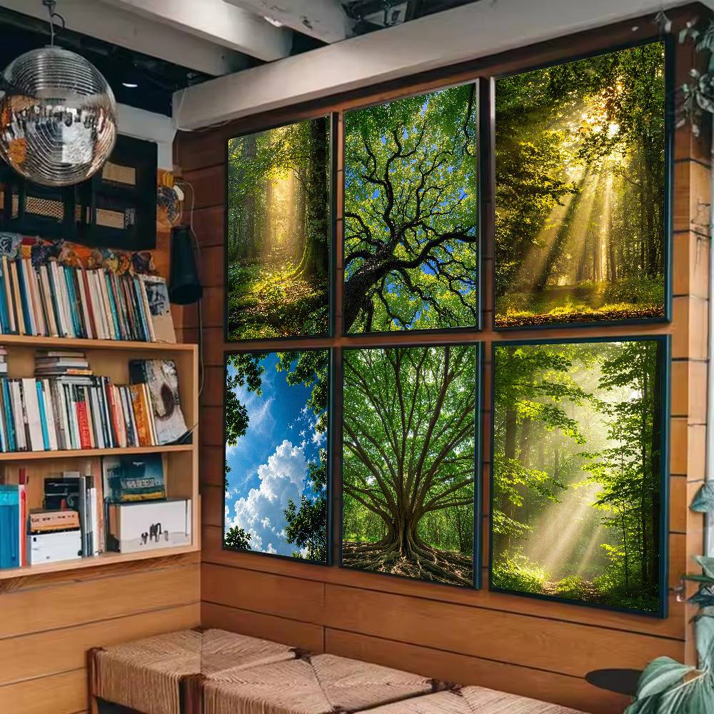 Sunbeam Wald-Natur-Poster, Grü – Wall Decor Lighting Tree Bewertung und Preis