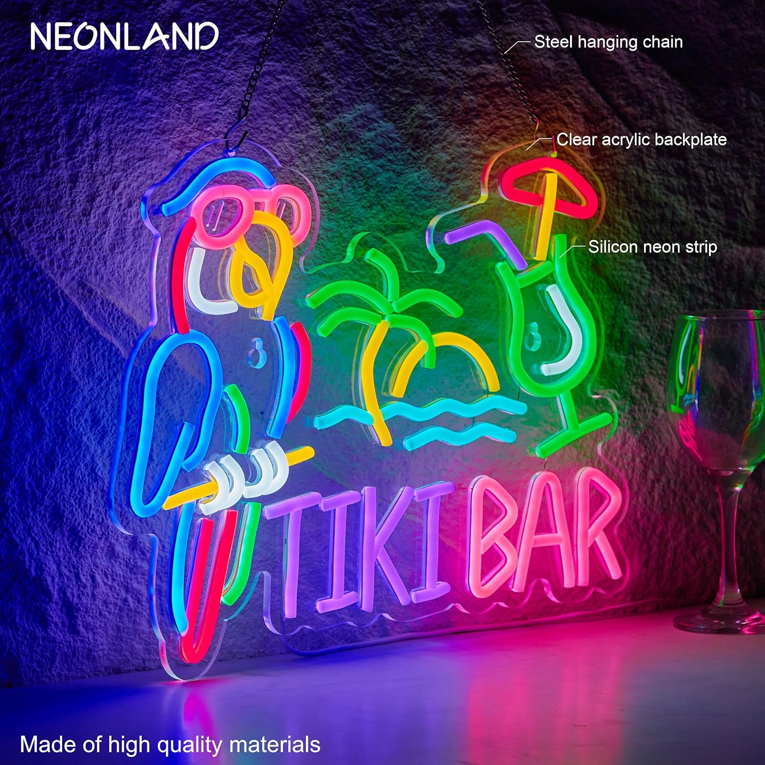 Tiki Bar Papageienpalmen-Neons – Wall Decor Lighting Tree Bewertung und Preis