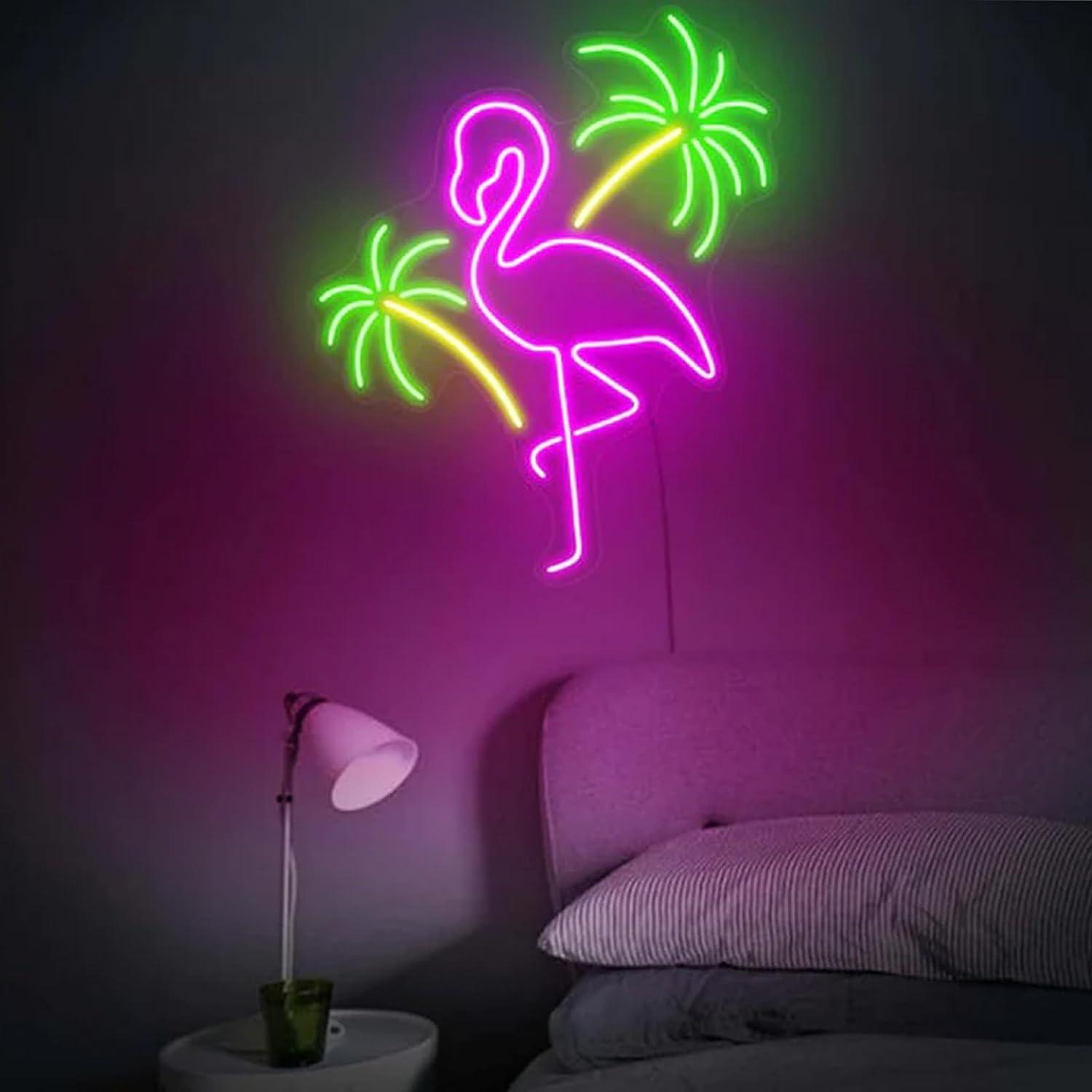 Flamingo- und Palmen-Neonlicht – Wall Decor Lighting Tree Bewertung und Preis