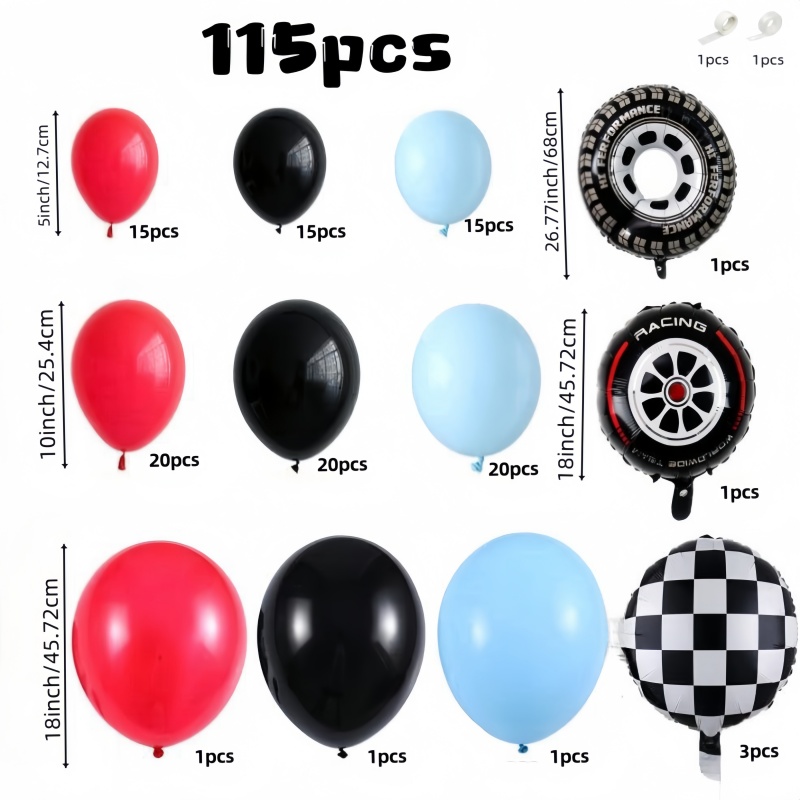 115-teiliges Rennwagen-Themen- – Lighting Mcqueen Decor Bewertung und Preis