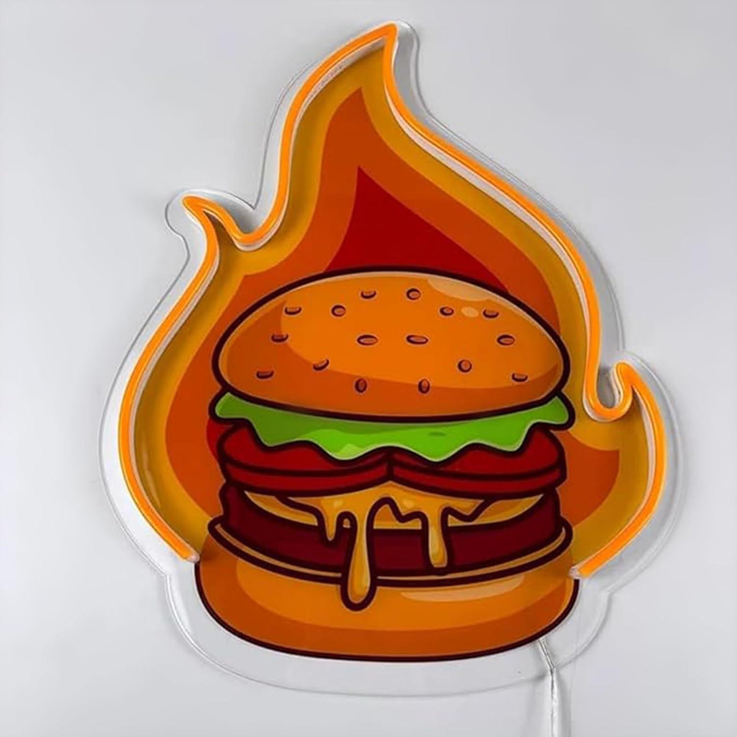 Burger Neonschild LED Hamburge – Kitchen Decor Lighting Bewertung und Preis